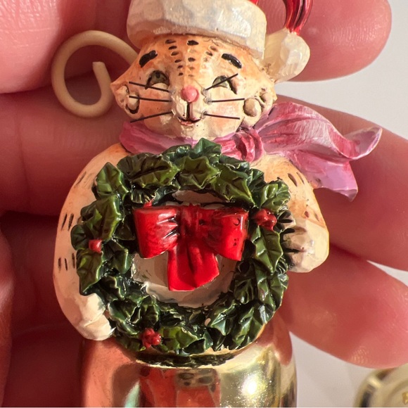 A Lot Of 2 2009/2010Jim Shore Snowman Christmas Hanging Gold Bell Ornament RARE - Picture 6 of 15